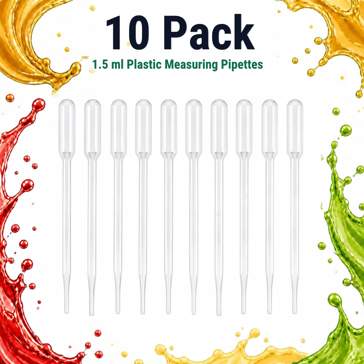 Plastic Pipettes 1.5 ml 10-Pack