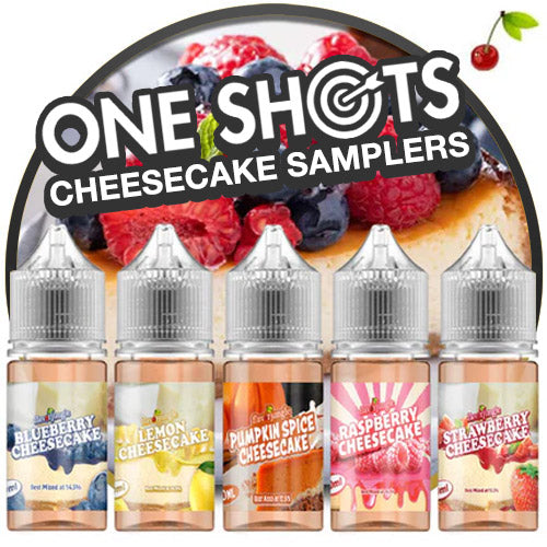 10ml Cheesecake One Shot Sampler Pack (5 Pack) 10ml Cheesecake One Shot Sampler Pack (5 Pack)